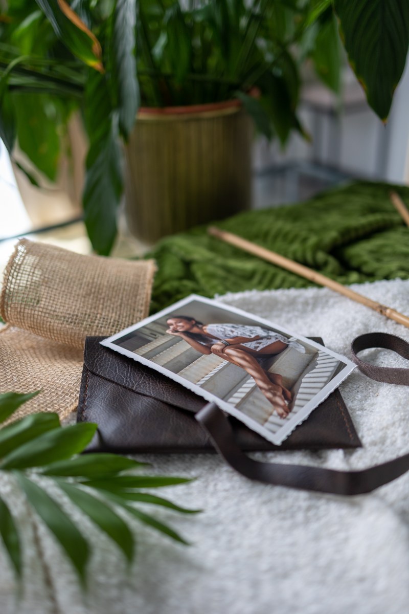 Leather Print Envelope