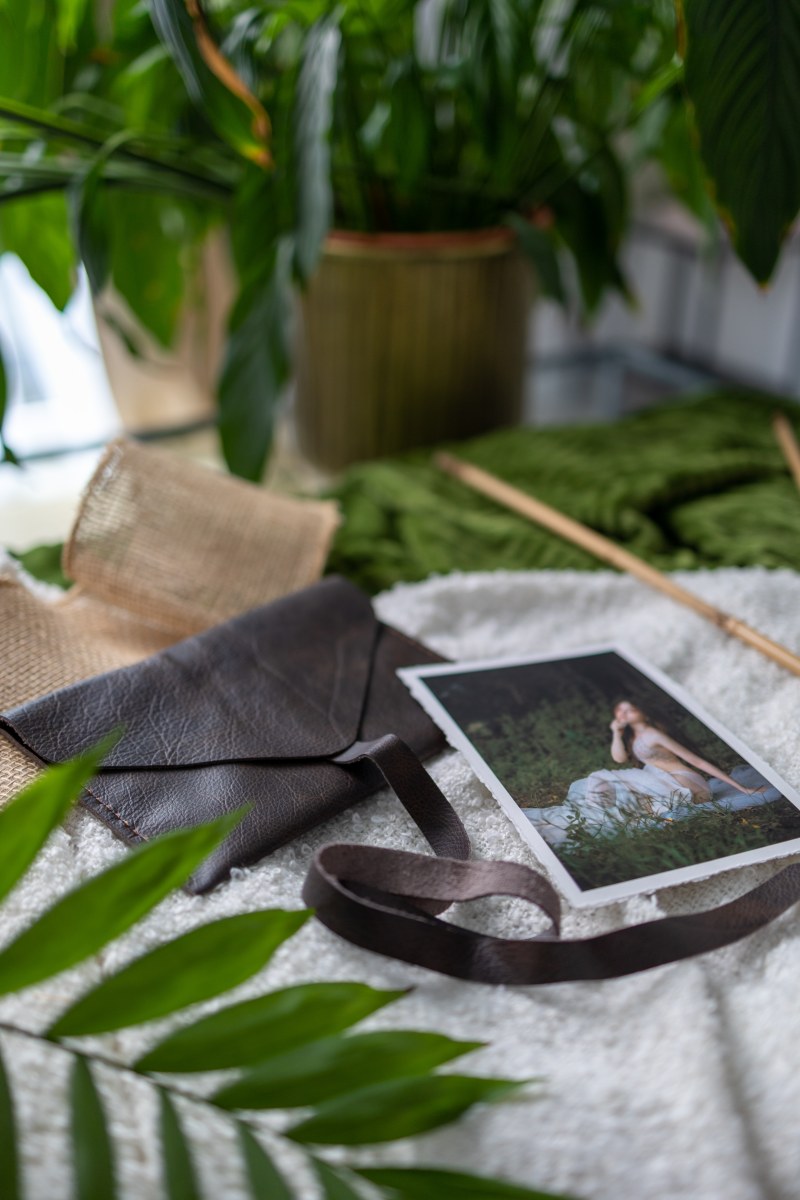 Leather Print Envelope