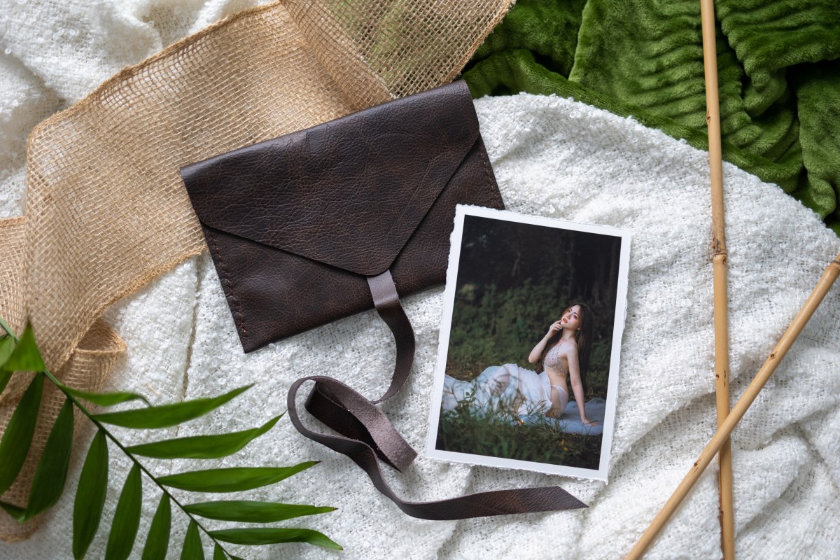 Leather Print Envelope