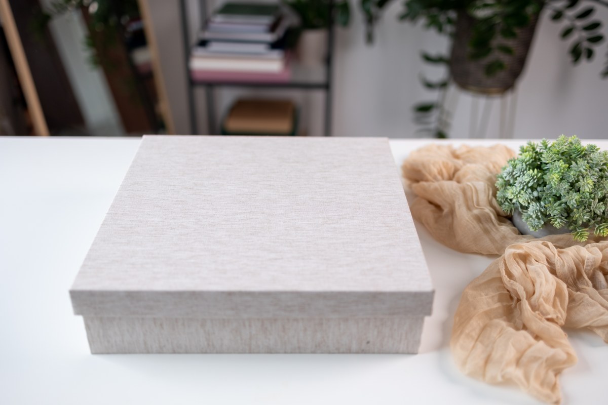 Album Lid Box - Raw Linen Colour