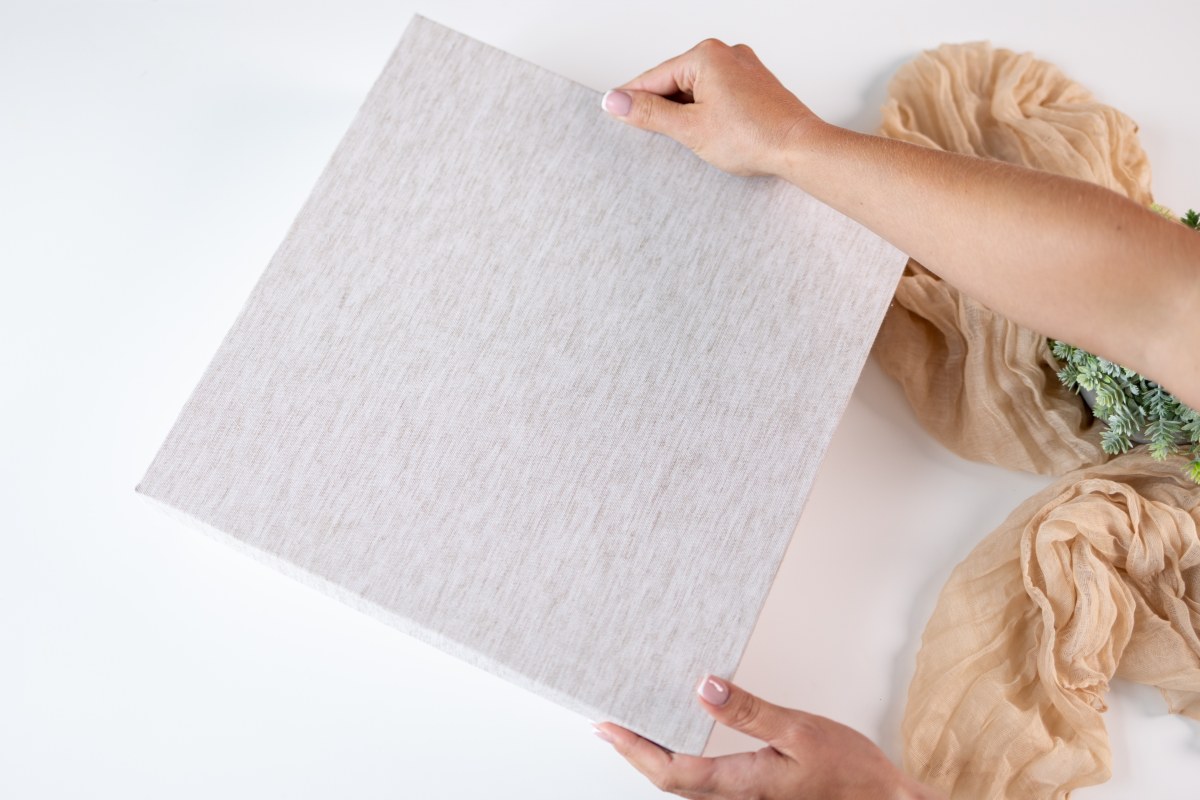 Album Lid Box - Raw Linen Colour